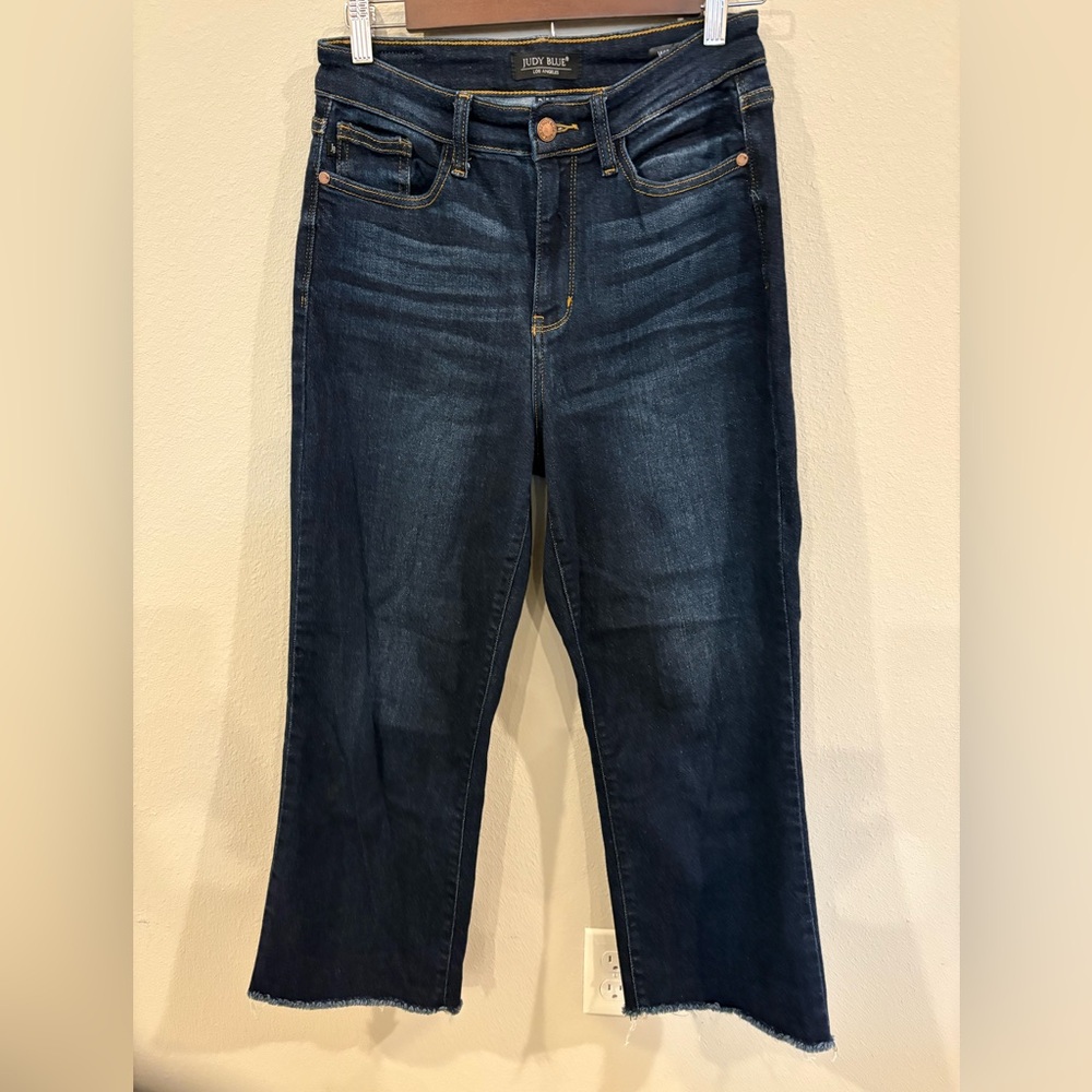 Judy Blue High Rise Cropped Wide Leg Jeans